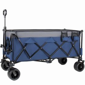 51-inch Extended Heavy-Duty Foldable Utility Wagon, 480lbs, Patented Ultra-Stable Frame, 1:6 Space-Saving Fold, Portable and Collapsible for Beach