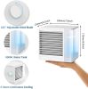 Portable Air Conditioner Fan, Personal Evaporative Air Cooler and 800ml Humidifier with USB Charging Quiet Mini Space Cooling Fan with LED Light Adjus