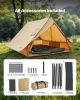 VEVOR Camping Hot Tent, 2 Persons Cabin Tent with Stove Jack & Poles, Waterproof Winter Tents Shelters with Fireproof Ground Mat