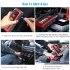 Car Jump Starter Booster 2500A Peak 25800mAh Battery Charger Power Bank with 4 Modes LED Flashlight for Up to 6.0L Gas or 3.0L Diesel Engine Car