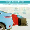 60" x 24" x 6" Hitched Mounted Folding Cargo Basket with a 500 lb Capacity for Car SUV Truck Trailer, Black