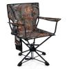 360Â° Swivel Hunting Chair Portable Foldable Hunting Chair with Mesh Cup Holder and Storage Pockets