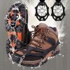 Shoe Ice Claws, Traction Shoe Nails, Ice and Snow Grip Straps with 19 Stainless Steel Nails, Shoe Claws Anti-Slip Boot Nails, Suitable for Walking