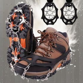 Shoe Ice Claws, Traction Shoe Nails, Ice and Snow Grip Straps with 19 Stainless Steel Nails, Shoe Claws Anti-Slip Boot Nails, Suitable for Walking (Model: XL)