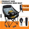 Oversized Heated Camping Chair, Patio Lounge Chairs with 3 Heat Levels