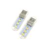 USB LED Night Light Computer Keyboard Table Lamp Charging Treasure Mobile Power Camping Highlight Portable White Warm