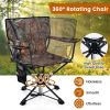 360Â° Swivel Portable Foldable Hunting Chair with Storage Pockets